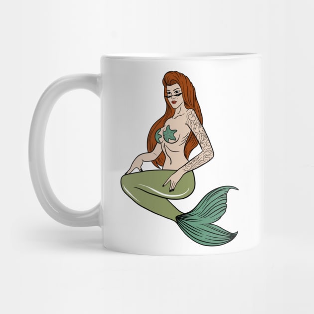Tattooed mermaid by SYLPAT